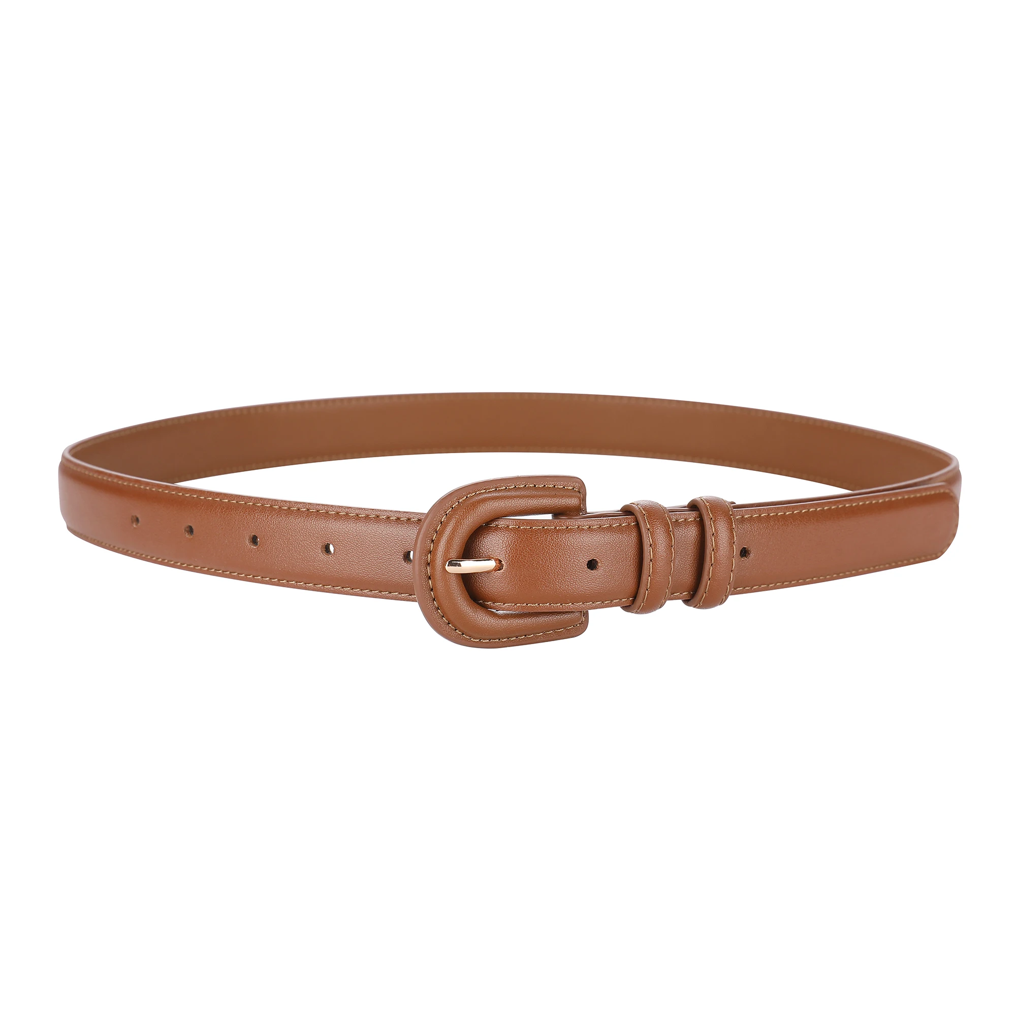 Fashion Women's Leather Belt Luxury Skinny Thin Designer Belts Women's Vintage Buckle Waistband Versatile Decor Coat Dress Jeans