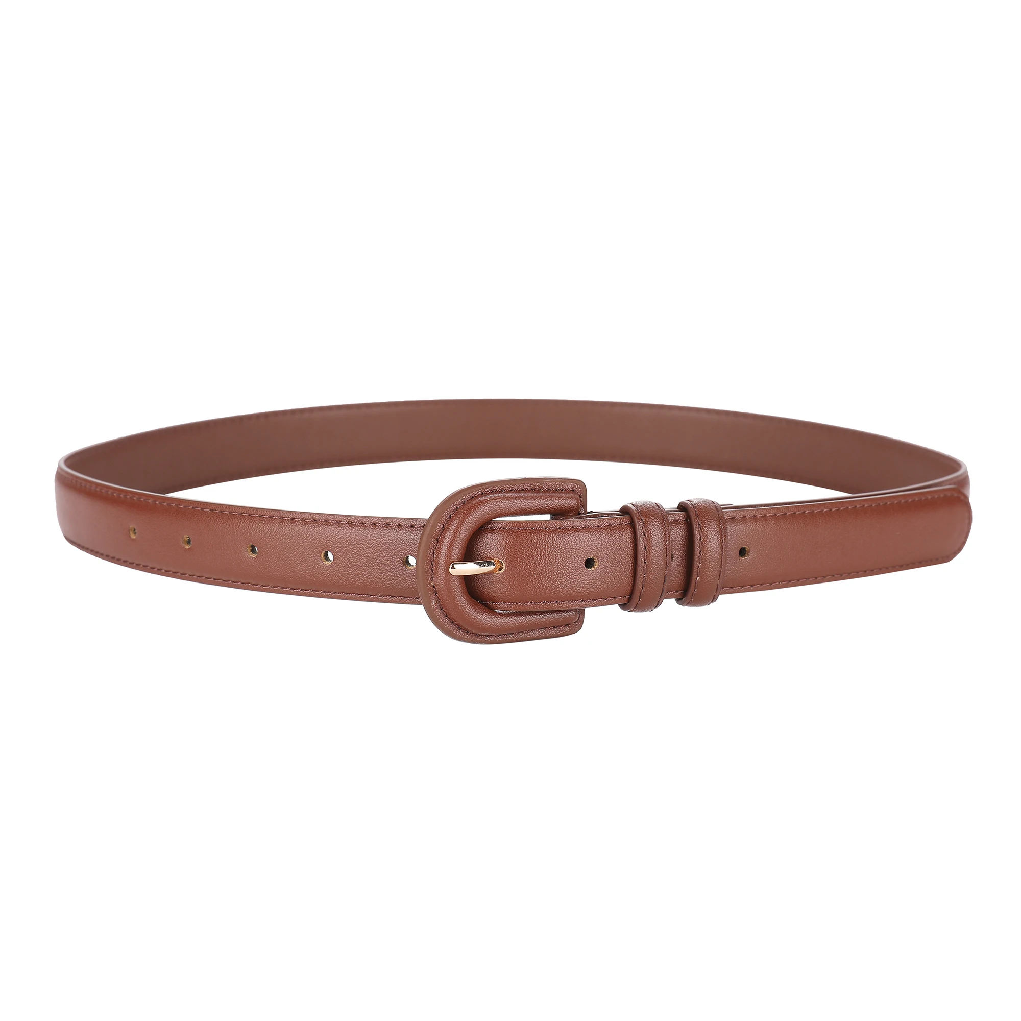 Fashion Women's Leather Belt Luxury Skinny Thin Designer Belts Women's Vintage Buckle Waistband Versatile Decor Coat Dress Jeans