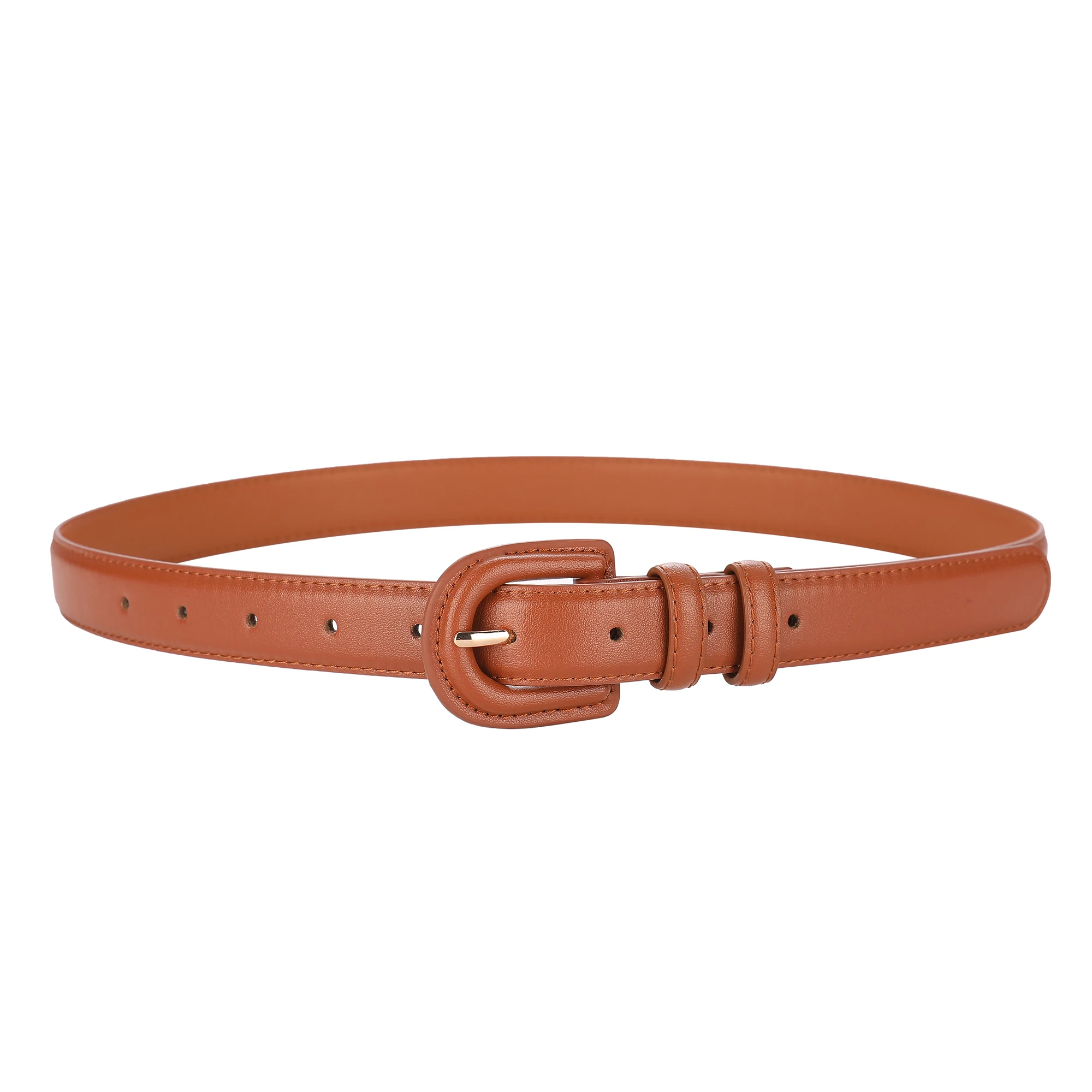 Fashion Women's Leather Belt Luxury Skinny Thin Designer Belts Women's Vintage Buckle Waistband Versatile Decor Coat Dress Jeans