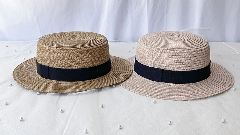 Korean Summer Men's and Women's Top Hats Straw Hats Sunshade Sunscreen Hats Beach Vacation Travel Hat