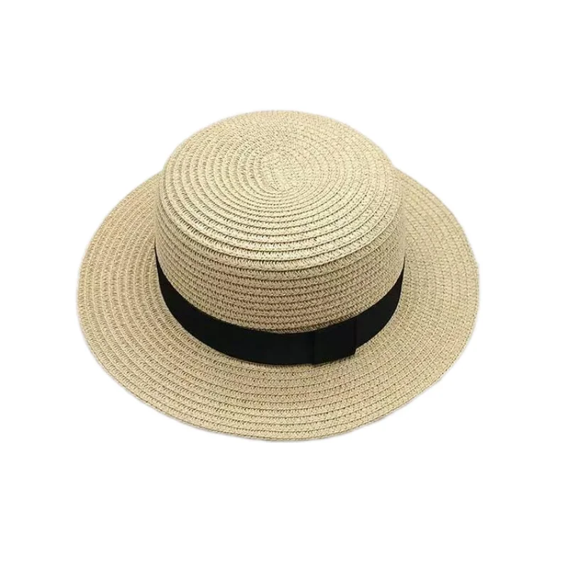 Korean Summer Men's and Women's Top Hats Straw Hats Sunshade Sunscreen Hats Beach Vacation Travel Hat