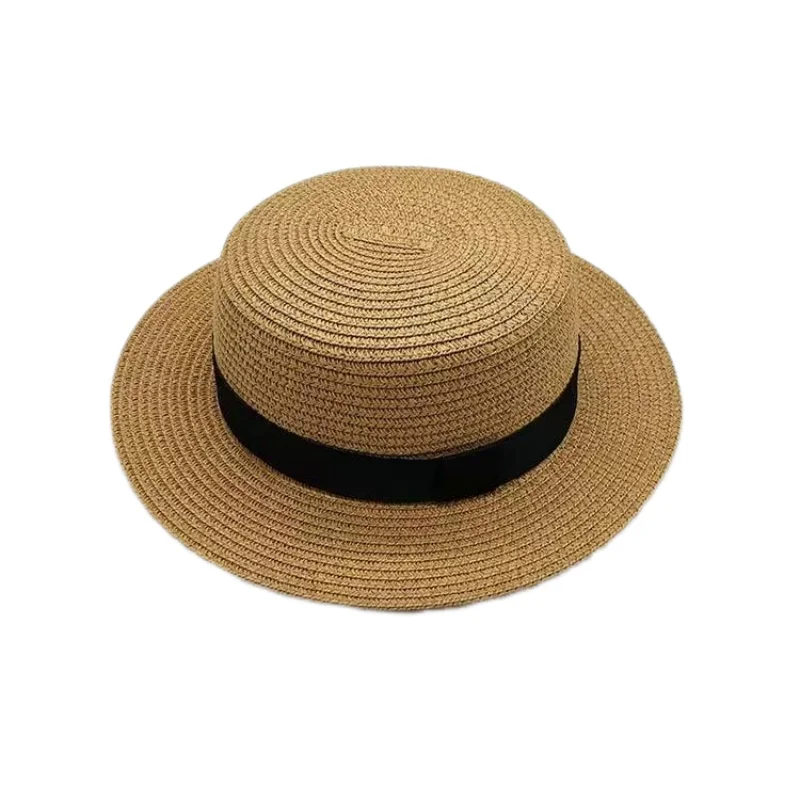 Korean Summer Men's and Women's Top Hats Straw Hats Sunshade Sunscreen Hats Beach Vacation Travel Hat