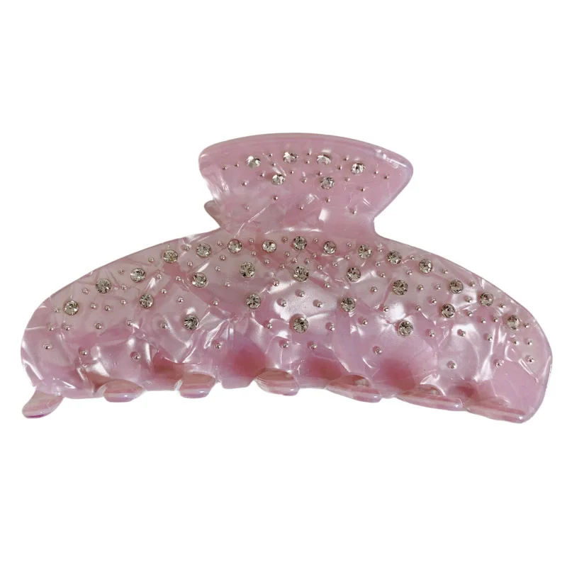 2025 luxury hair clip for women big Acetate hair claw girls purple hairclip whith Rhinestones large white hair clamp Accessories
