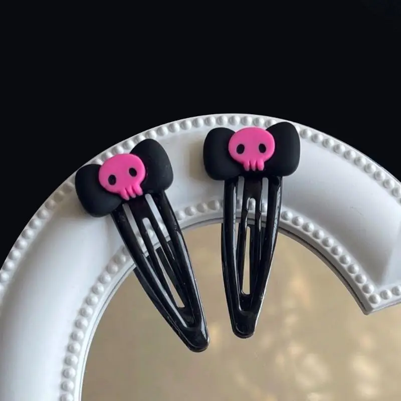 Hairpin Skull Bobby Pins JK Hair Clip Bows Hair Clip Bows Barrette Skull Hairpin Bows Hairpin Jk Hair Accessories