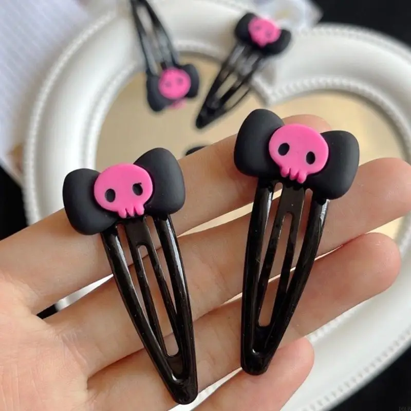 Hairpin Skull Bobby Pins JK Hair Clip Bows Hair Clip Bows Barrette Skull Hairpin Bows Hairpin Jk Hair Accessories