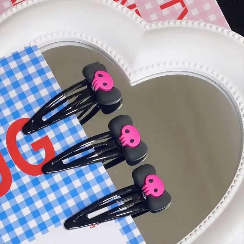 Hairpin Skull Bobby Pins JK Hair Clip Bows Hair Clip Bows Barrette Skull Hairpin Bows Hairpin Jk Hair Accessories