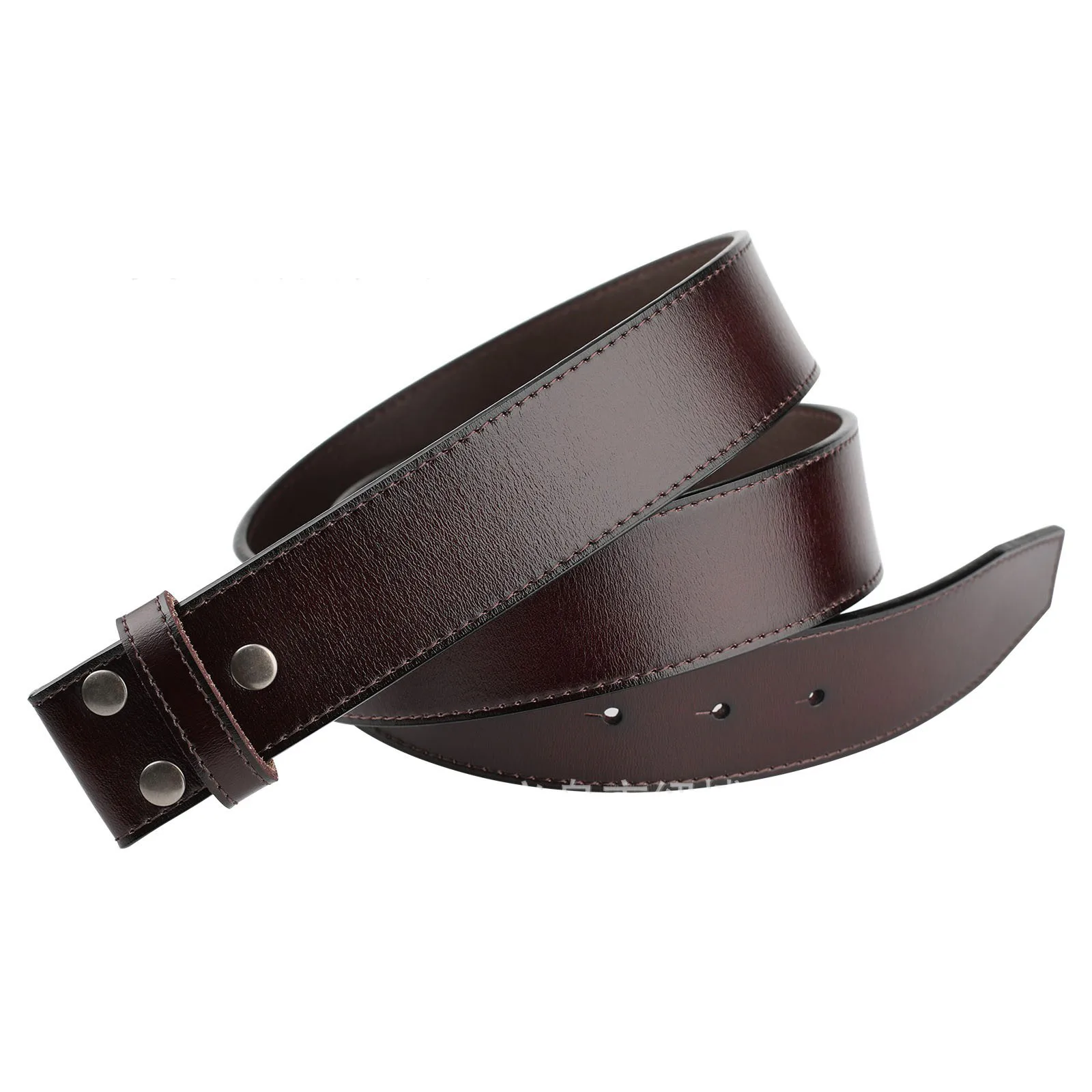 Men's PU Leather Pin Buckle Belt Business Leisure Belt 2025 Fashion Black Coffee white Waist Belt Unisex No buckle Belt