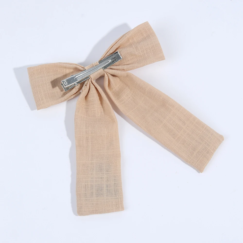Sweet Girls Embroidered Bunny Bow Hair Clip Women's Fashionable Ribbon Hairpin Chinese Headdress Accessory For Girls Kids