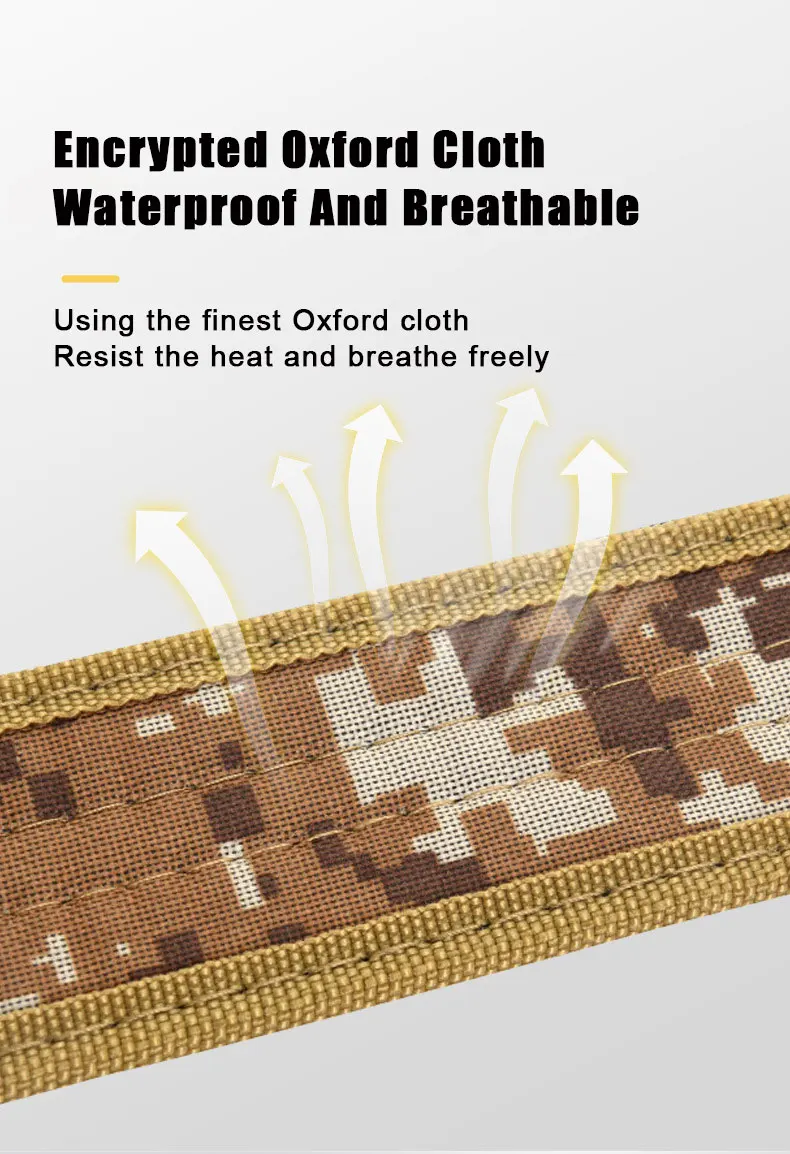 New Style Men's Outdoor Camouflage Tactical Belt - Durable Nylon Wide Waist Belt for Mountaineering, Hiking, Work & Casual Wear