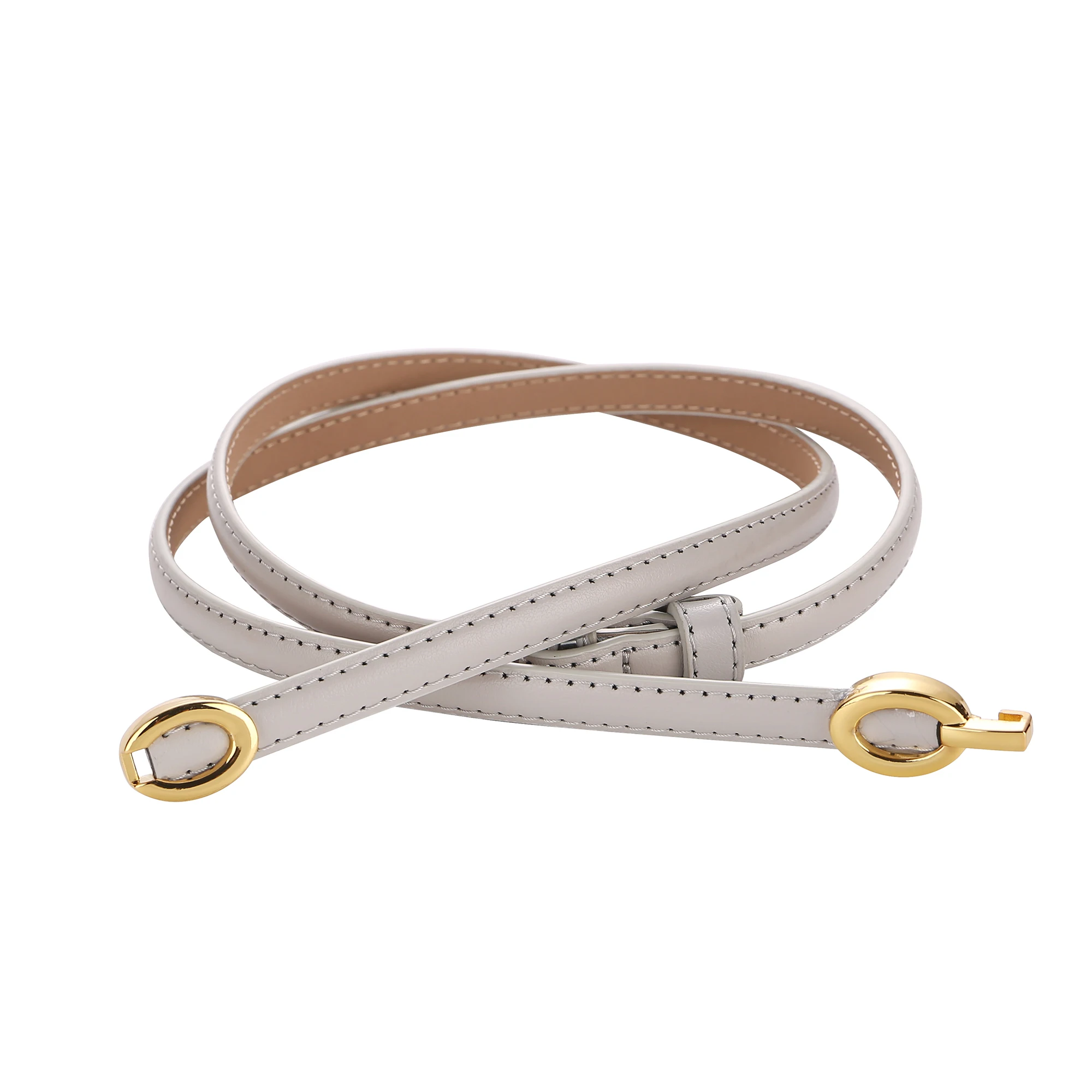 Genuine Leather Thin Belt for Women Minimalist and Versatile Accessory for Dresses Skirts Jeans and More