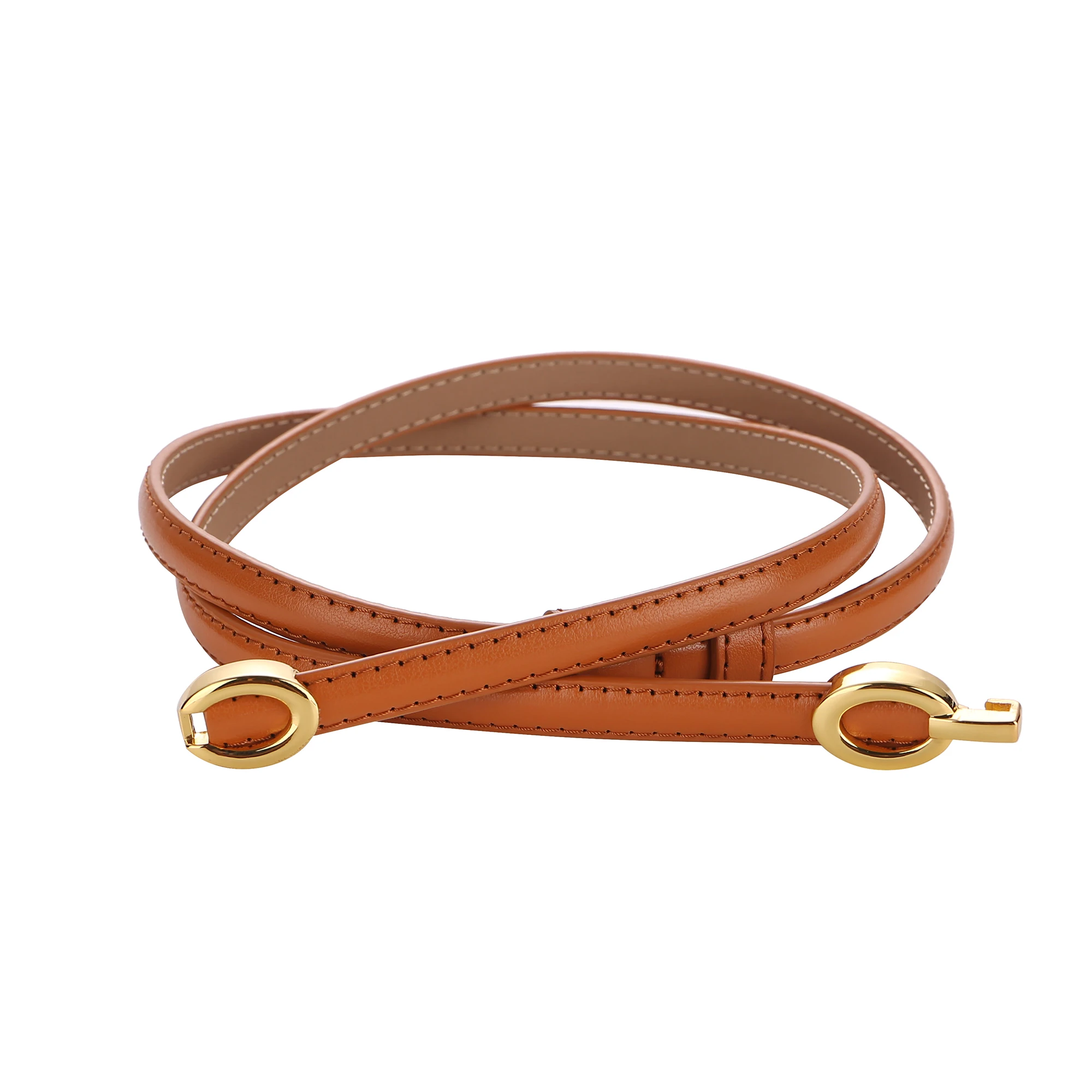 Genuine Leather Thin Belt for Women Minimalist and Versatile Accessory for Dresses Skirts Jeans and More