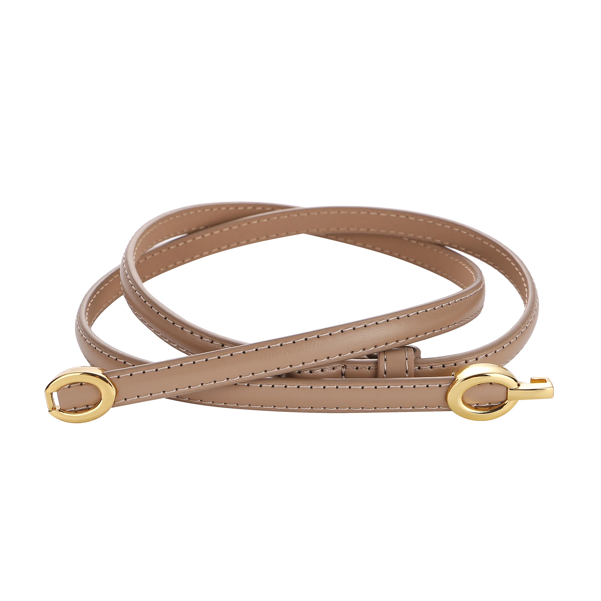 Genuine Leather Thin Belt for Women Minimalist and Versatile Accessory for Dresses Skirts Jeans and More