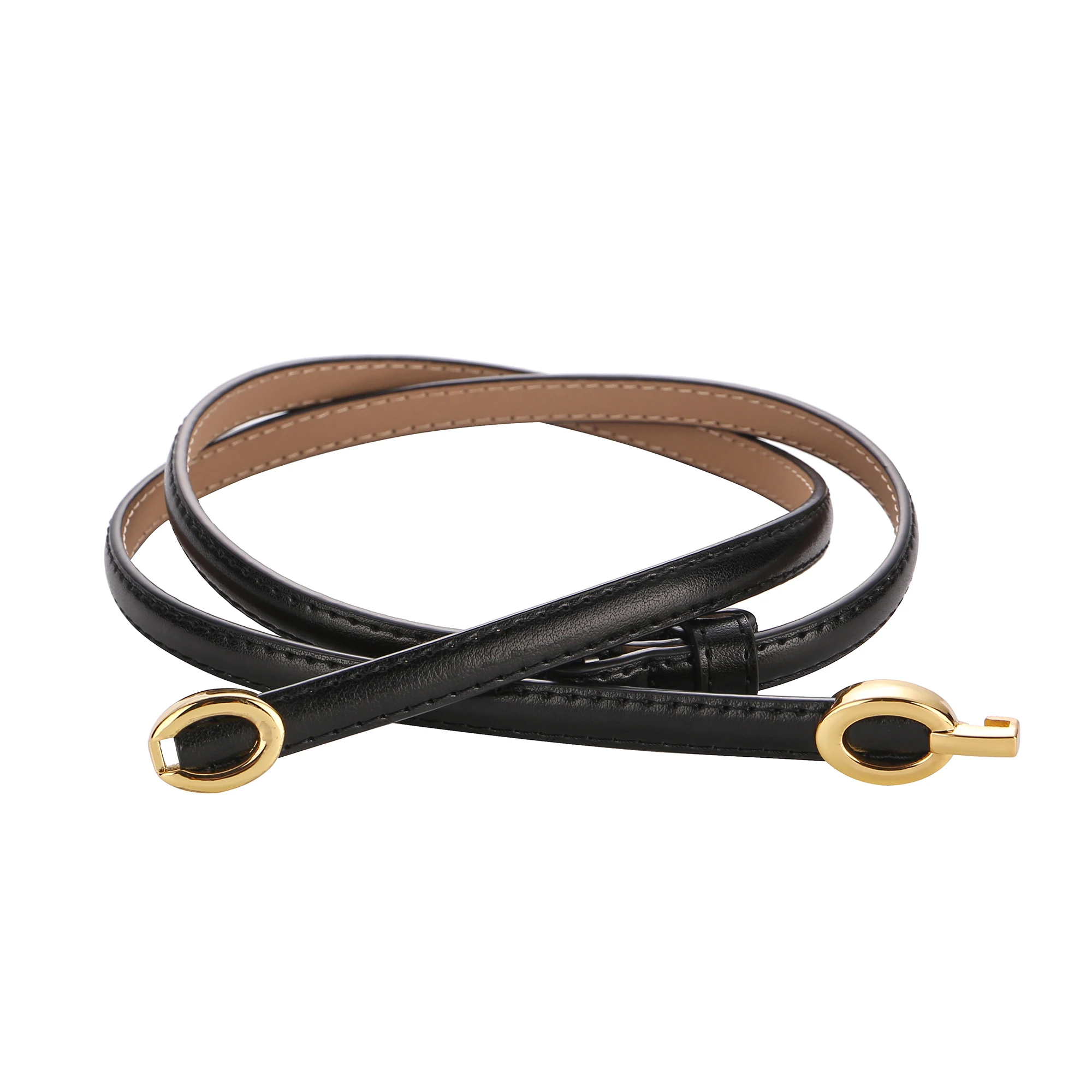 Genuine Leather Thin Belt for Women Minimalist and Versatile Accessory for Dresses Skirts Jeans and More