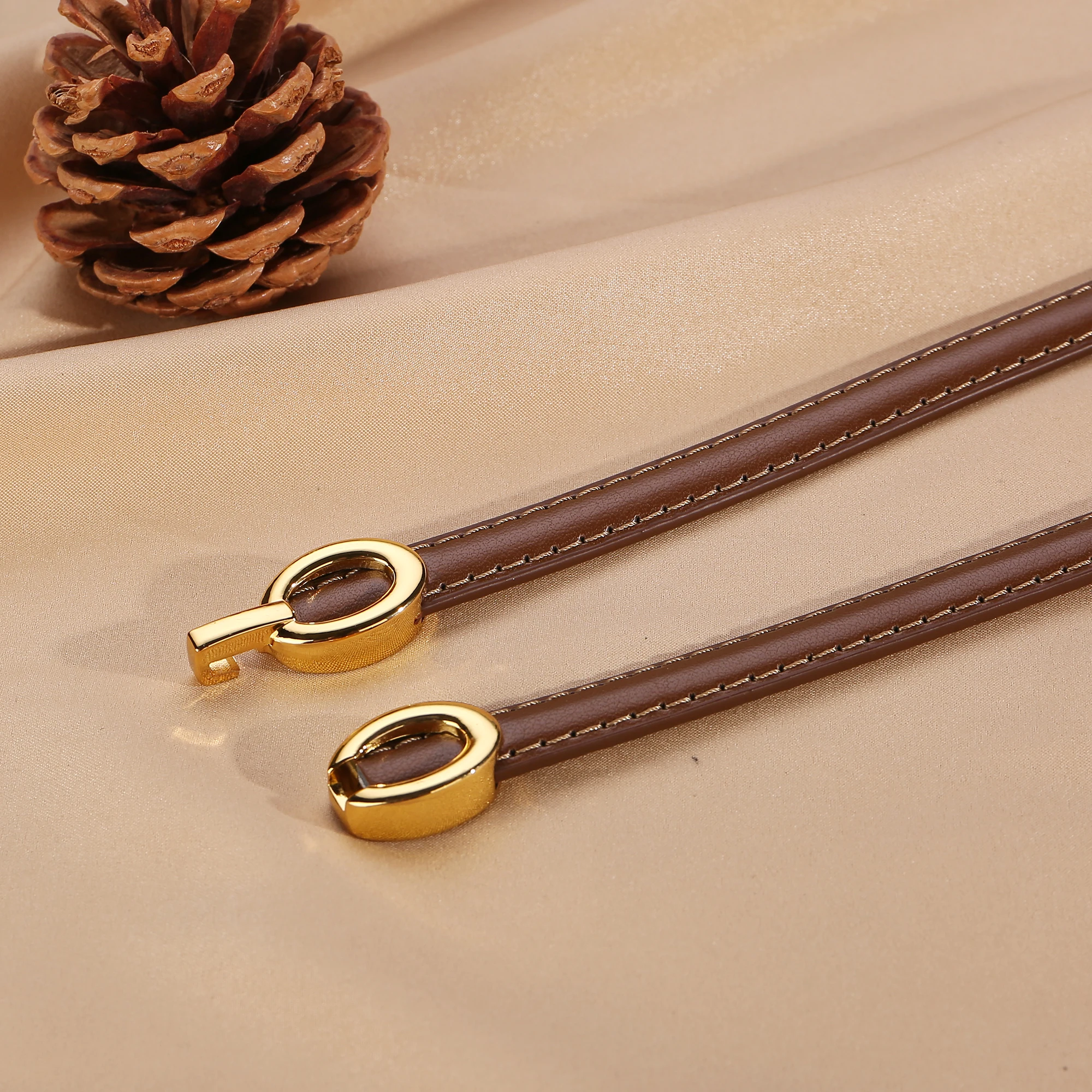 Genuine Leather Thin Belt for Women Minimalist and Versatile Accessory for Dresses Skirts Jeans and More