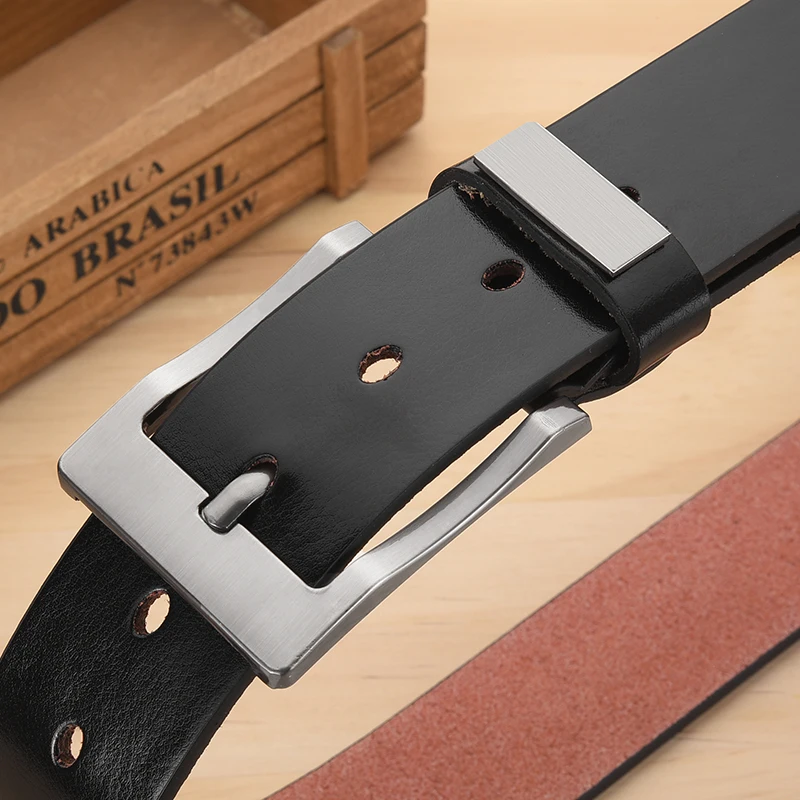 New Men's Cow Leather Belts Luxury Strap Male Belts For Fashion Classice Vintage Pin Buckle High Quality Designer Belt Plus Size