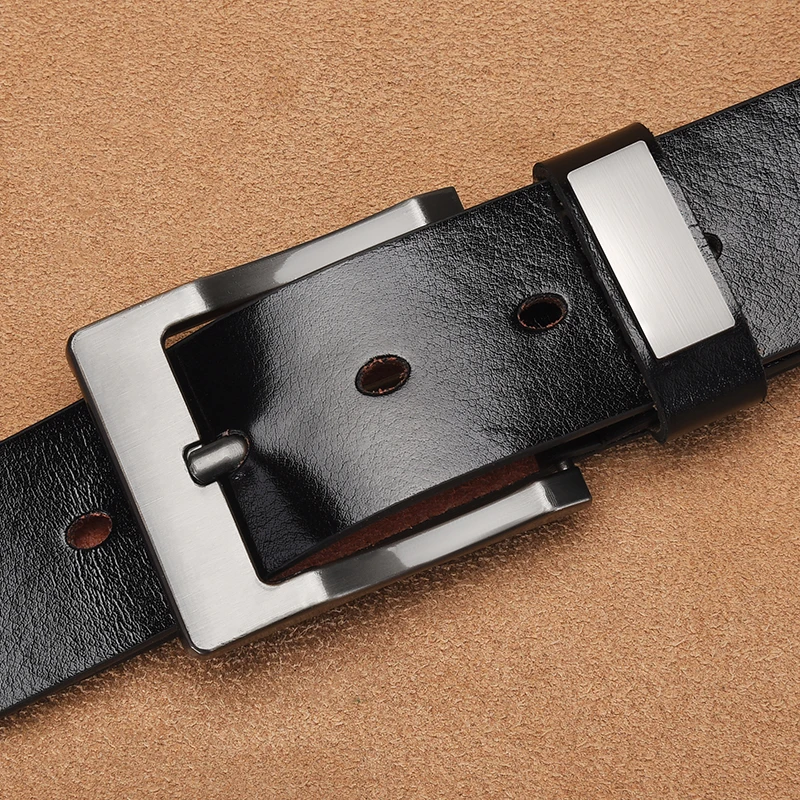 New Men's Cow Leather Belts Luxury Strap Male Belts For Fashion Classice Vintage Pin Buckle High Quality Designer Belt Plus Size
