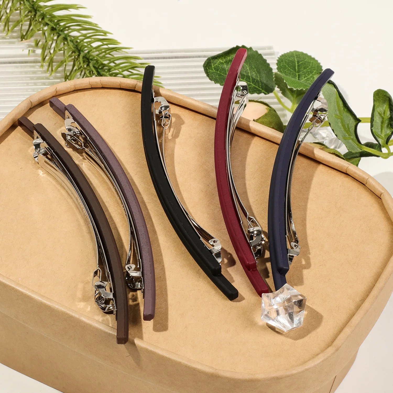 Matte Large Spring Hair Clip Claw Barrettes Elegant Hairpins Korean Ponytail Women Girls Hair Styling Fashion Hair Accessories
