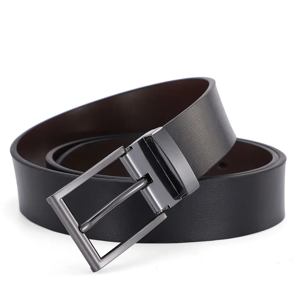 Men's High Quality 120 130 140cm Men's Cowhide Pin Buckle Belt Genuine Leather Waist Cowboy Belts for Jeans Fashion Accessories