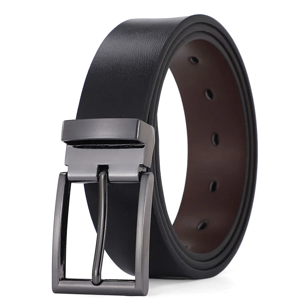 Men's High Quality 120 130 140cm Men's Cowhide Pin Buckle Belt Genuine Leather Waist Cowboy Belts for Jeans Fashion Accessories