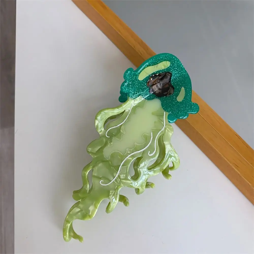 1Pcs New Shark Jellyfish Hair Clip Acetate Labge Marine Life Hair Claw Summer Beach Colorful Hair Accessories Women Girls
