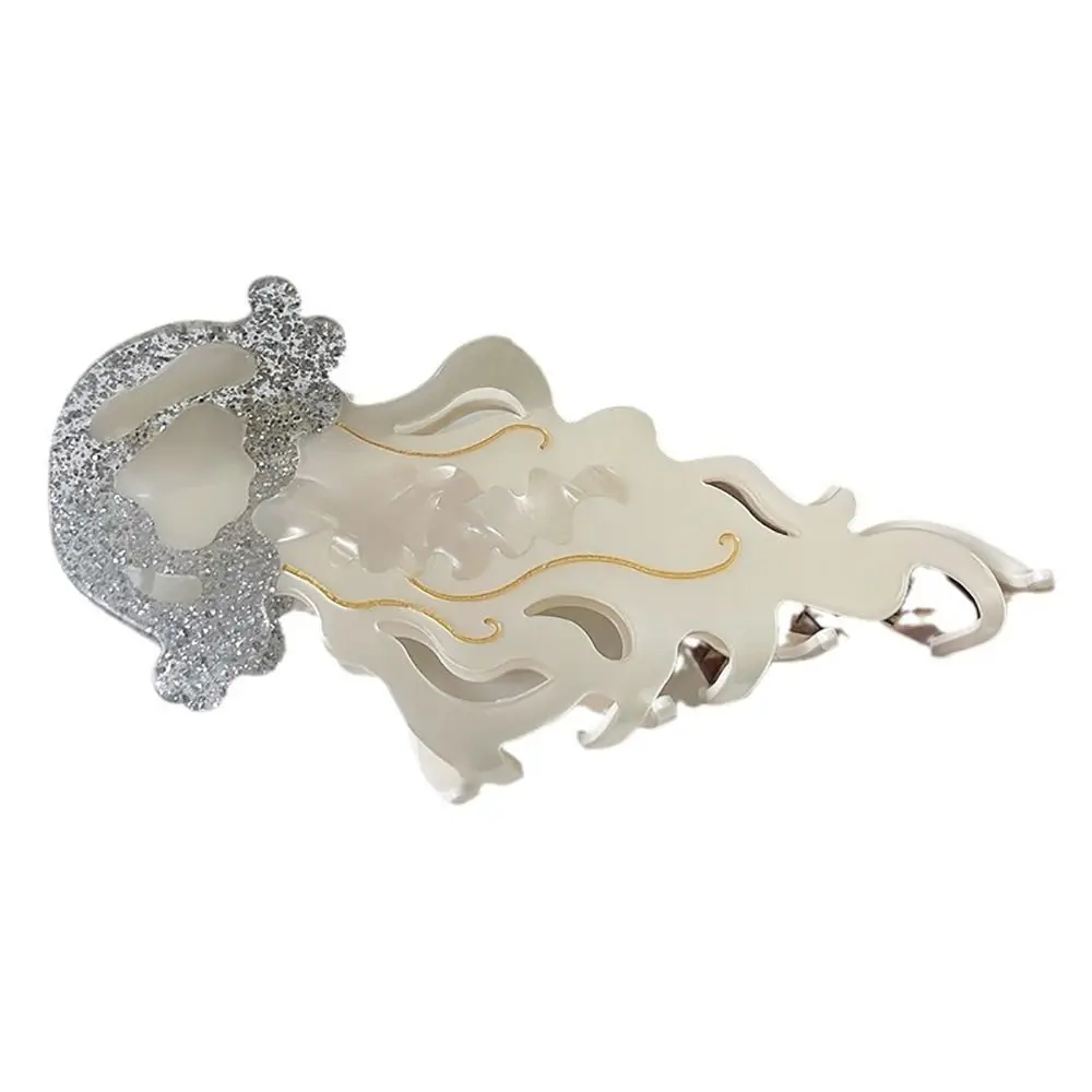 1Pcs New Shark Jellyfish Hair Clip Acetate Labge Marine Life Hair Claw Summer Beach Colorful Hair Accessories Women Girls