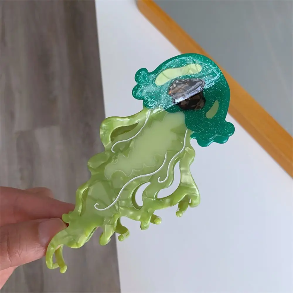 1Pcs New Shark Jellyfish Hair Clip Acetate Labge Marine Life Hair Claw Summer Beach Colorful Hair Accessories Women Girls