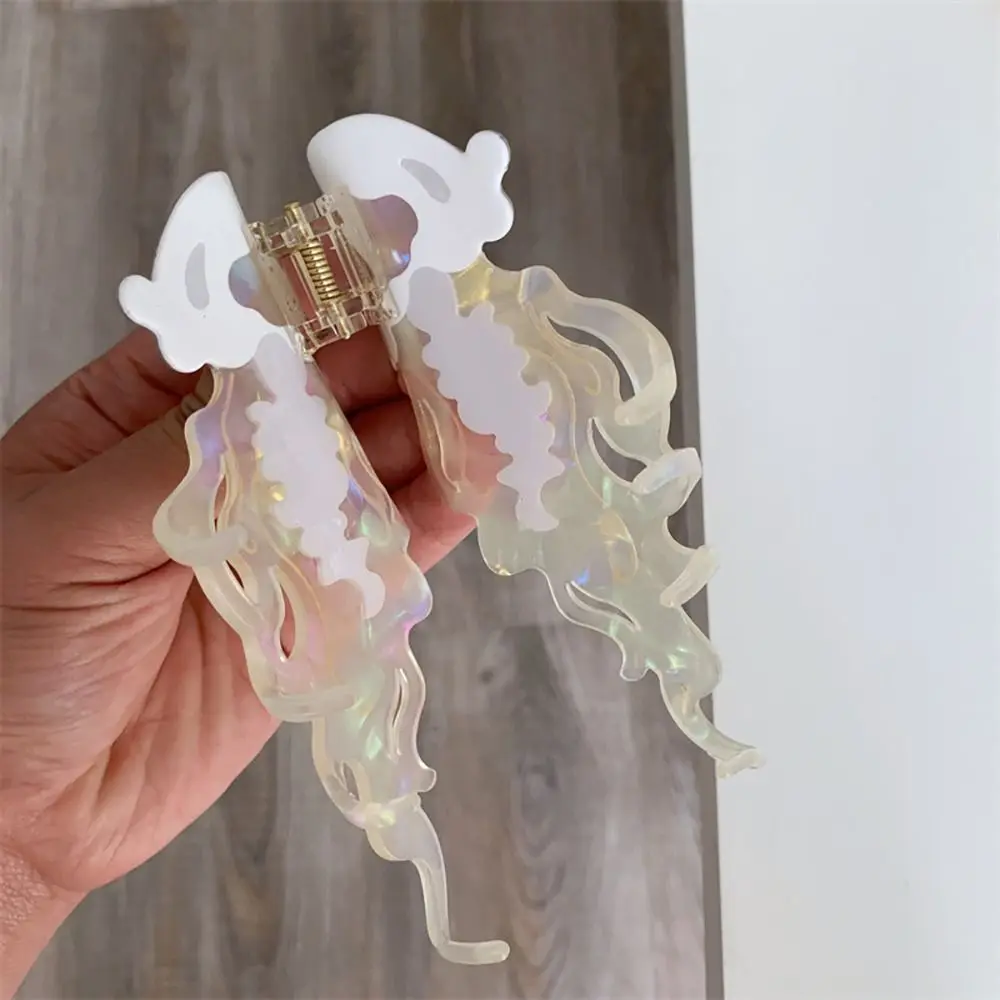 1Pcs New Shark Jellyfish Hair Clip Acetate Labge Marine Life Hair Claw Summer Beach Colorful Hair Accessories Women Girls