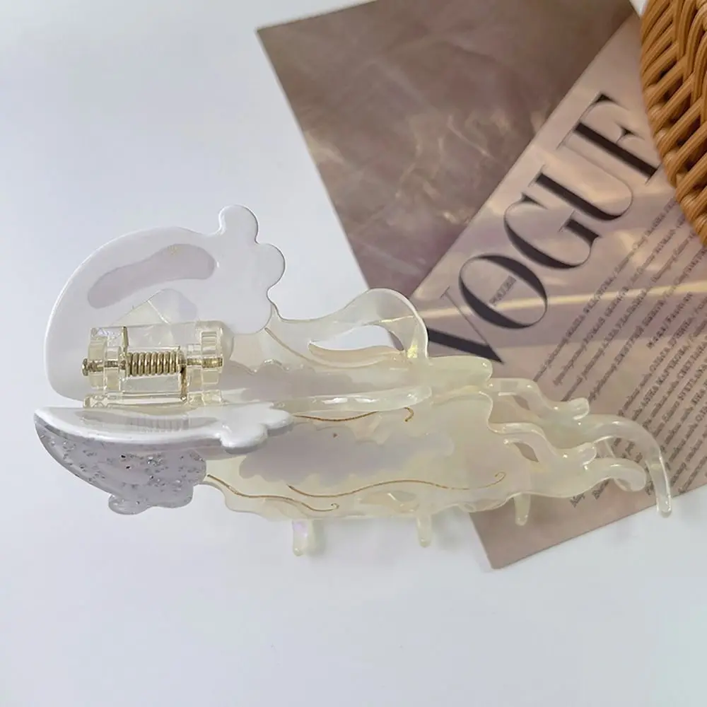 1Pcs New Shark Jellyfish Hair Clip Acetate Labge Marine Life Hair Claw Summer Beach Colorful Hair Accessories Women Girls