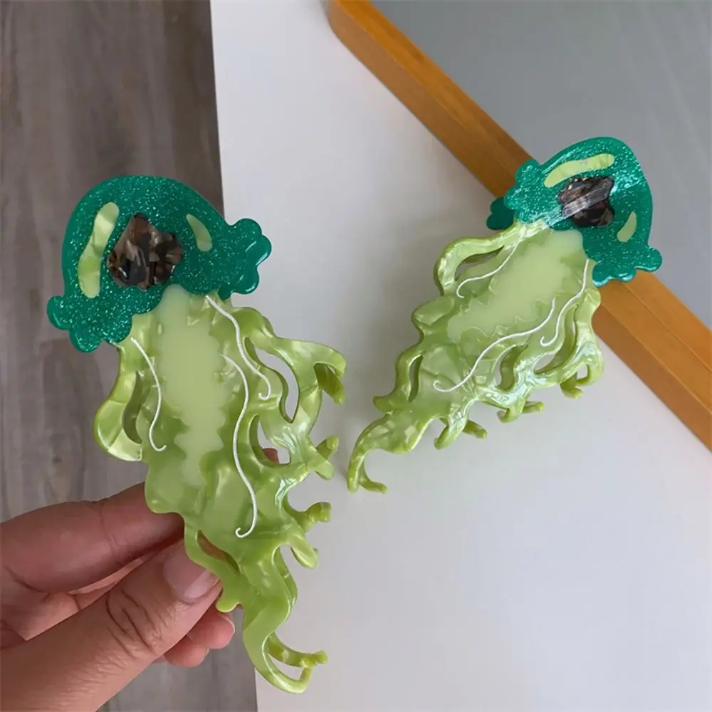 1Pcs New Shark Jellyfish Hair Clip Acetate Labge Marine Life Hair Claw Summer Beach Colorful Hair Accessories Women Girls