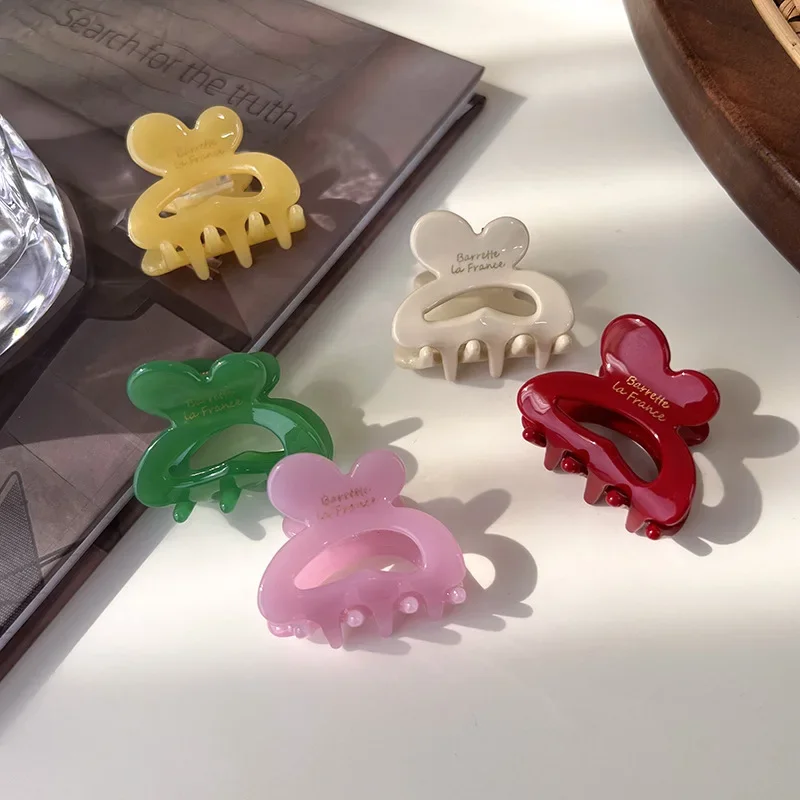 1Pc Mini Acetate Hair Clip for Women Girls Hair Claw Chic Barrettes Crab Hairpin Styling Claw Clip Hairs Accessories New Fashion