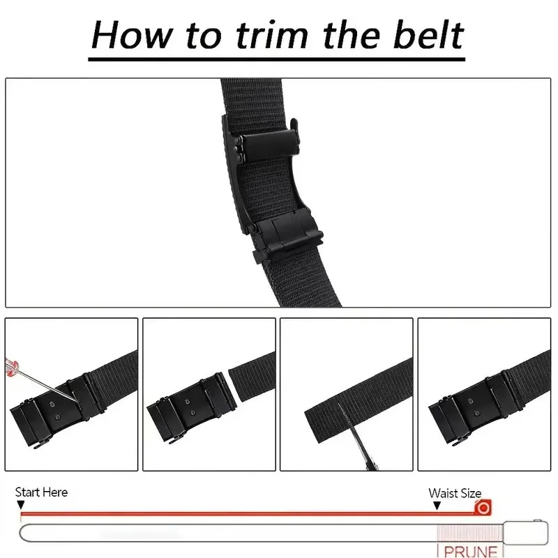 Men's Waist Belt, Outdoor Military Training, Casual Versatile Tactical Pants Belt, Fashionable Automatic Buckle Belt