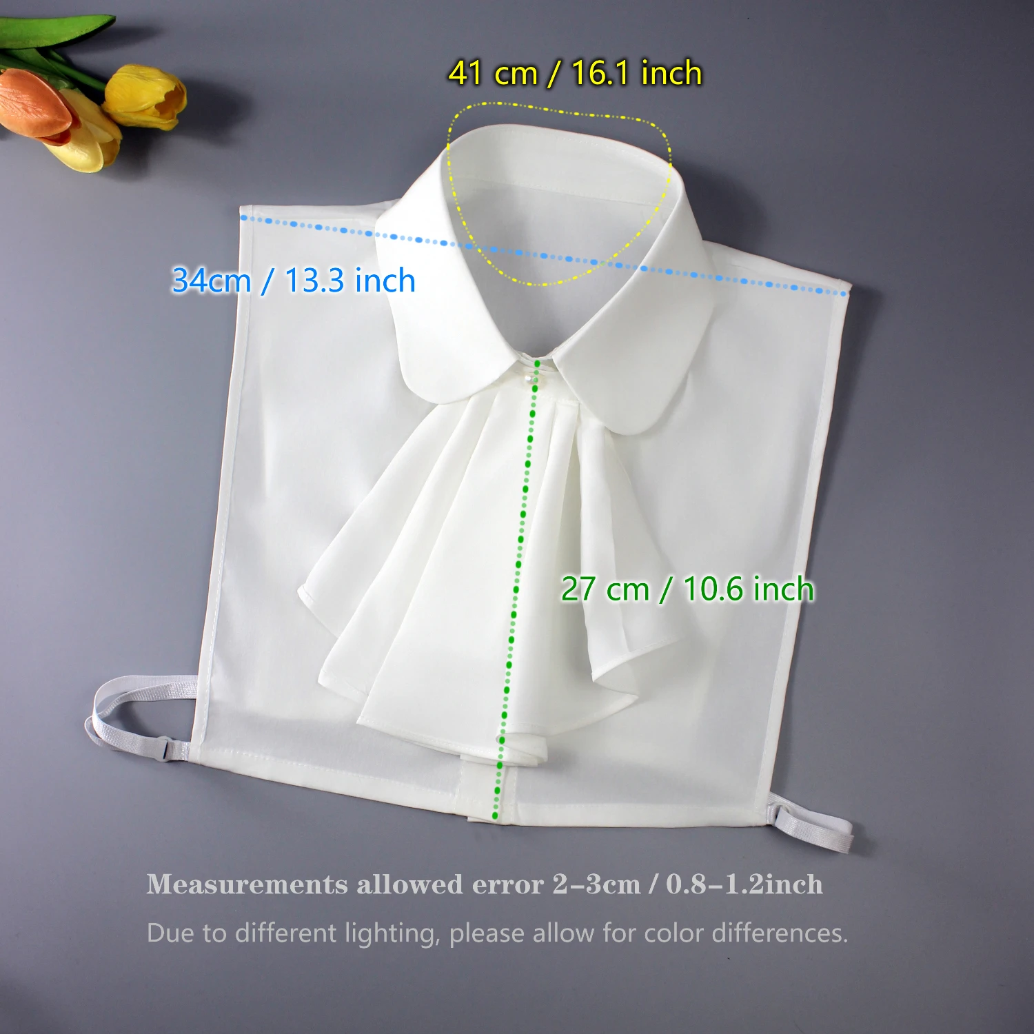 1 Piece White Renaissance Detachable Ruff Collar