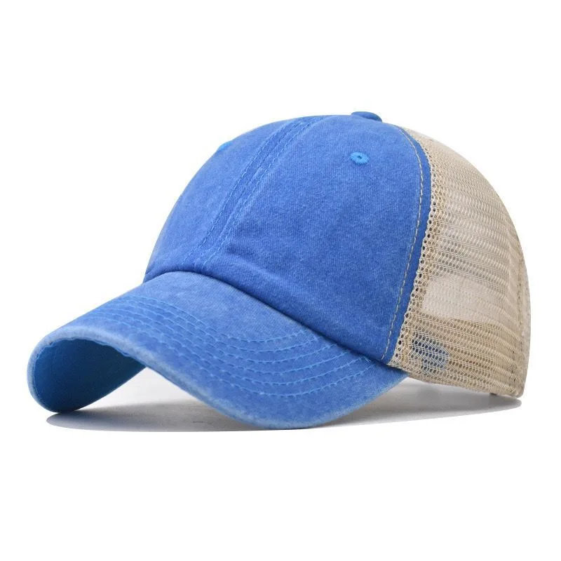 Spring and summer mesh hats for men and women, thin, breathable, sun resistant, sun shading, beach worn baseball caps