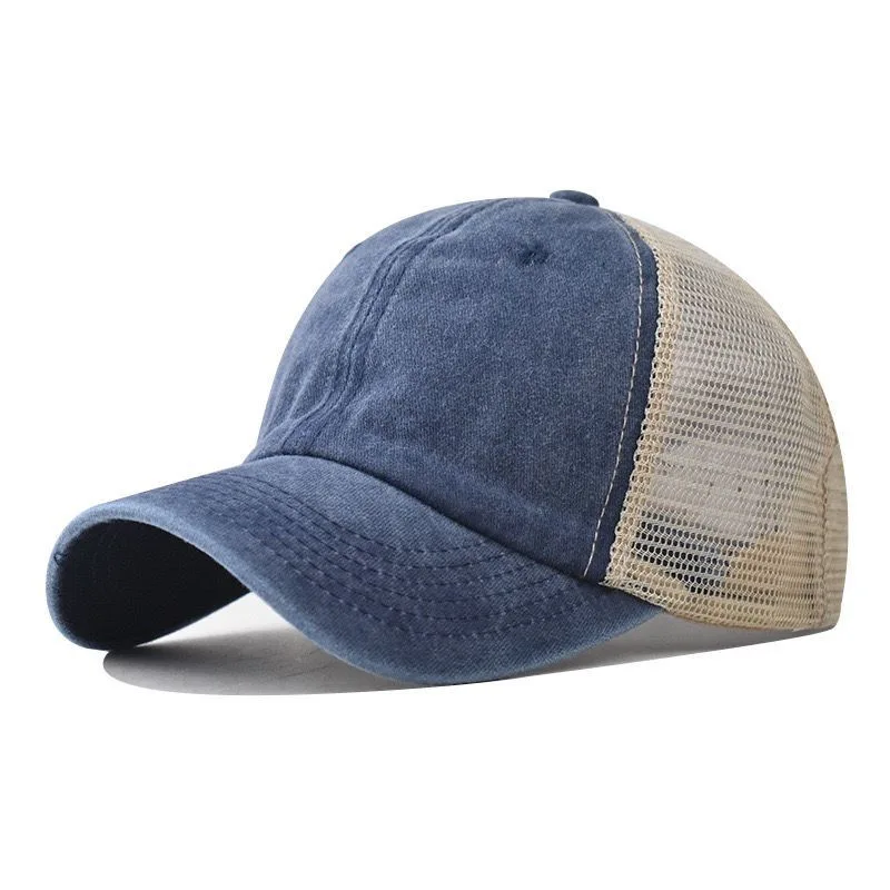 Spring and summer mesh hats for men and women, thin, breathable, sun resistant, sun shading, beach worn baseball caps