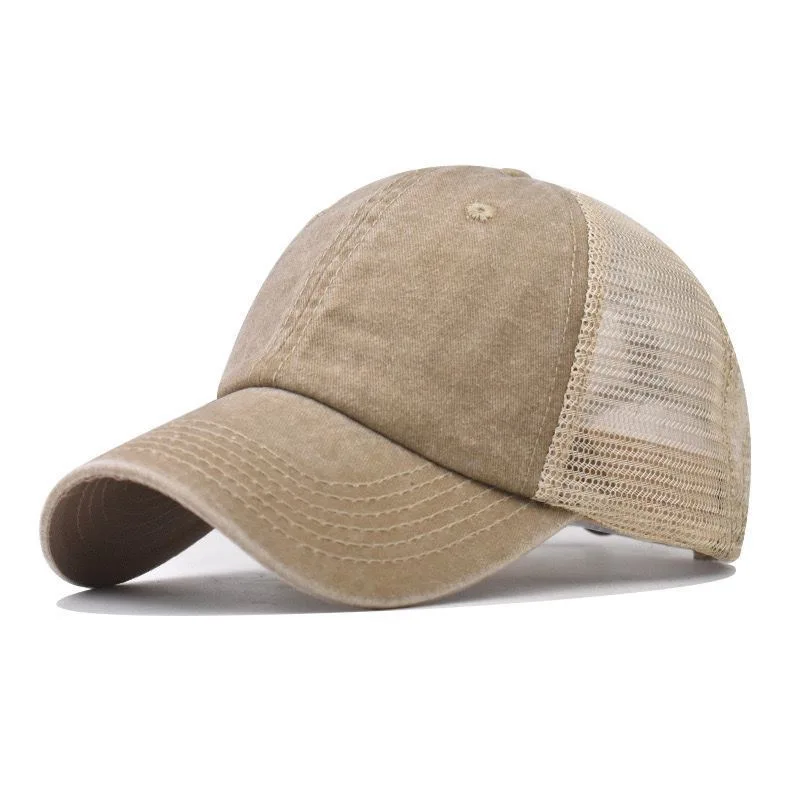 Spring and summer mesh hats for men and women, thin, breathable, sun resistant, sun shading, beach worn baseball caps