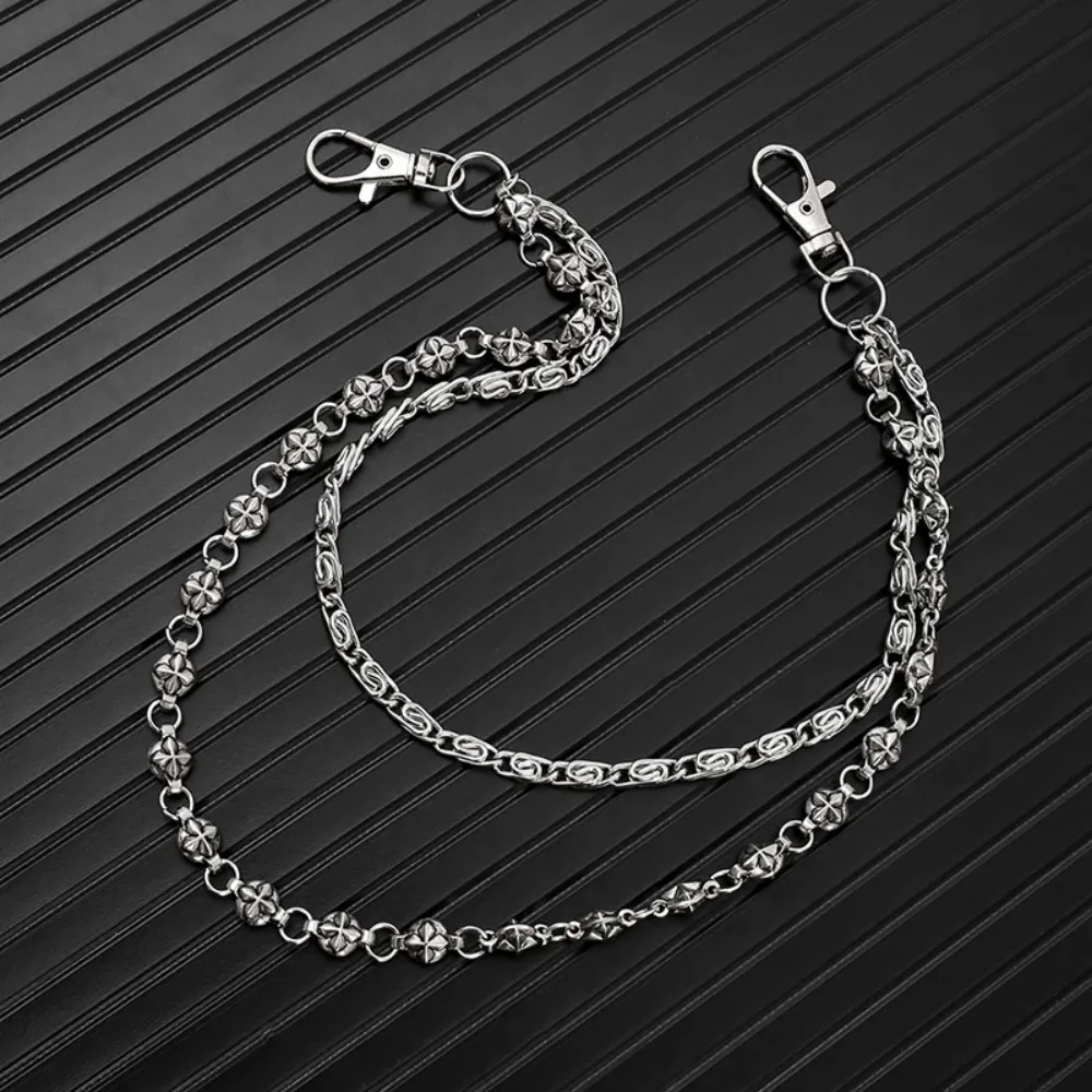 2026NEWTrendy Hip Hop Double Layer Jeans Chain with Keychain Unisex Waist Accessory for Men & Women
