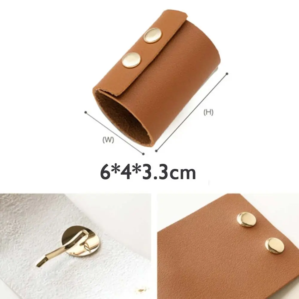 Hair Accessories Girl's Headwear Hair Wrap Korean Style Hair Cuff Ponytail Holder PU Leather Hair Band Women's hair clips