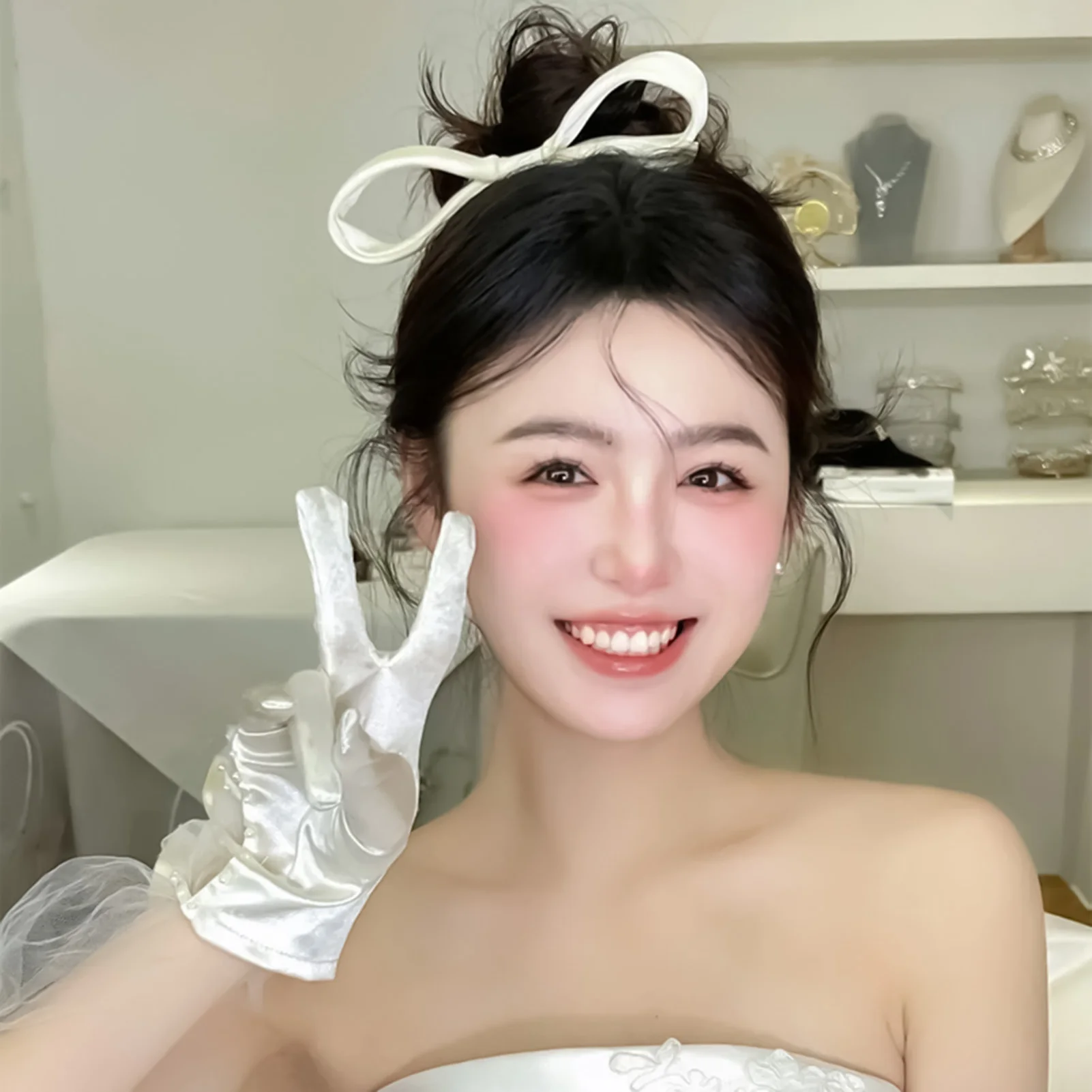 1pcs Sweet Hairpin Satin Ballet Ribbon White Style Hairpin Side Clip Korean Girl Grab Female Headdress Hair Accessories