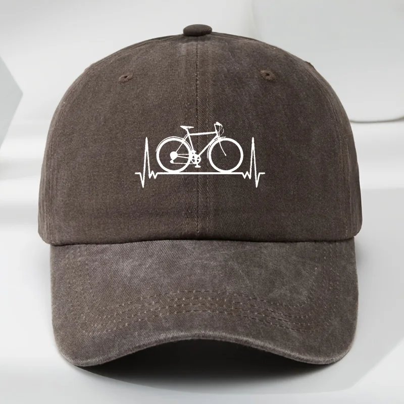 Men's and women's baseball caps, bicycle prints, suitable for outdoor sports and casual wear, sun protection