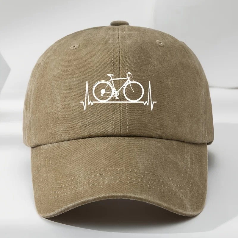 Men's and women's baseball caps, bicycle prints, suitable for outdoor sports and casual wear, sun protection
