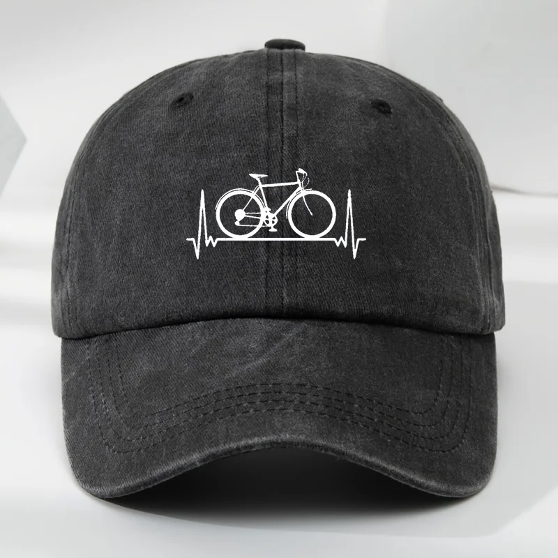 Men's and women's baseball caps, bicycle prints, suitable for outdoor sports and casual wear, sun protection
