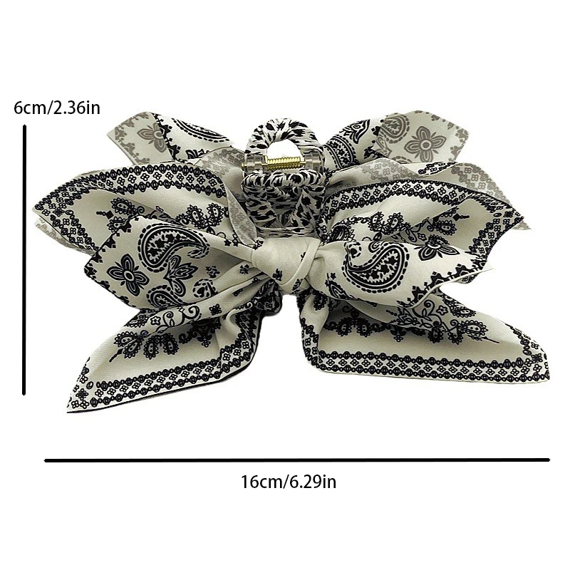 Vintage Cashew Pattern Hair Clip for Women Elegant Shark Clip Fashion Girl Ponytail Clip Hair Clamp Hair Accessories