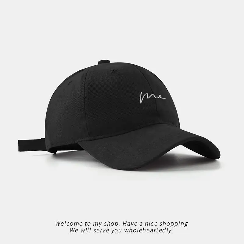 Simple wave embroidered baseball cap, versatile for daily leisure and travel, sun protection duckbill cap