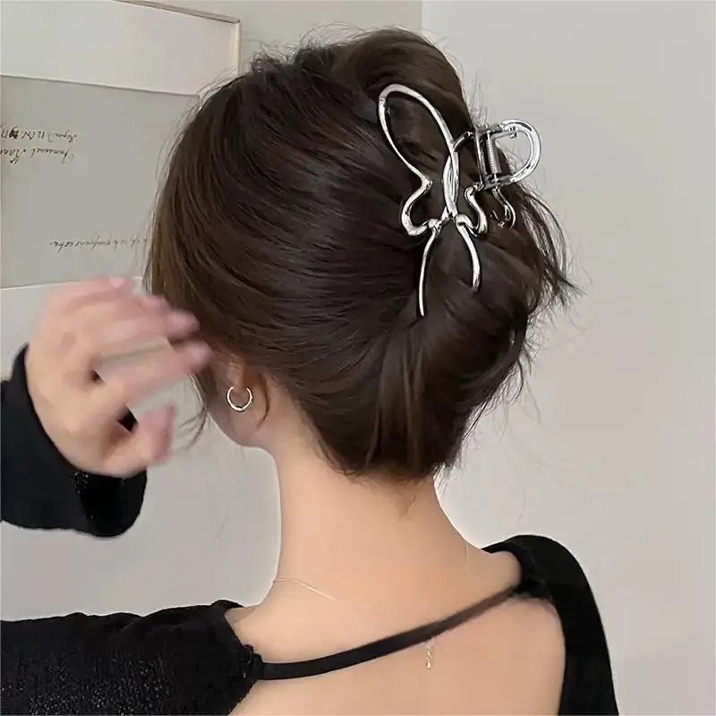 Imitation Metal Silver High-Grade Large Size Head Clip Hair Accessories For Women