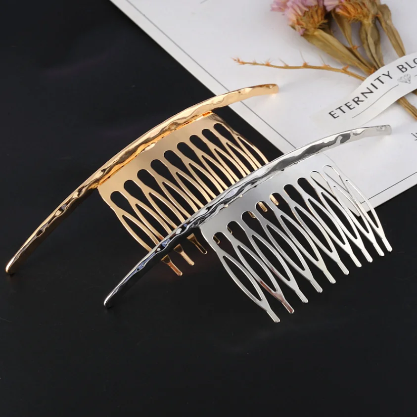 Elegant Metal Hair Combs For Women Girls Fashion Shiny Hair Clip Pins Hair Styling for Women Comb Pin Female Hair Accessories