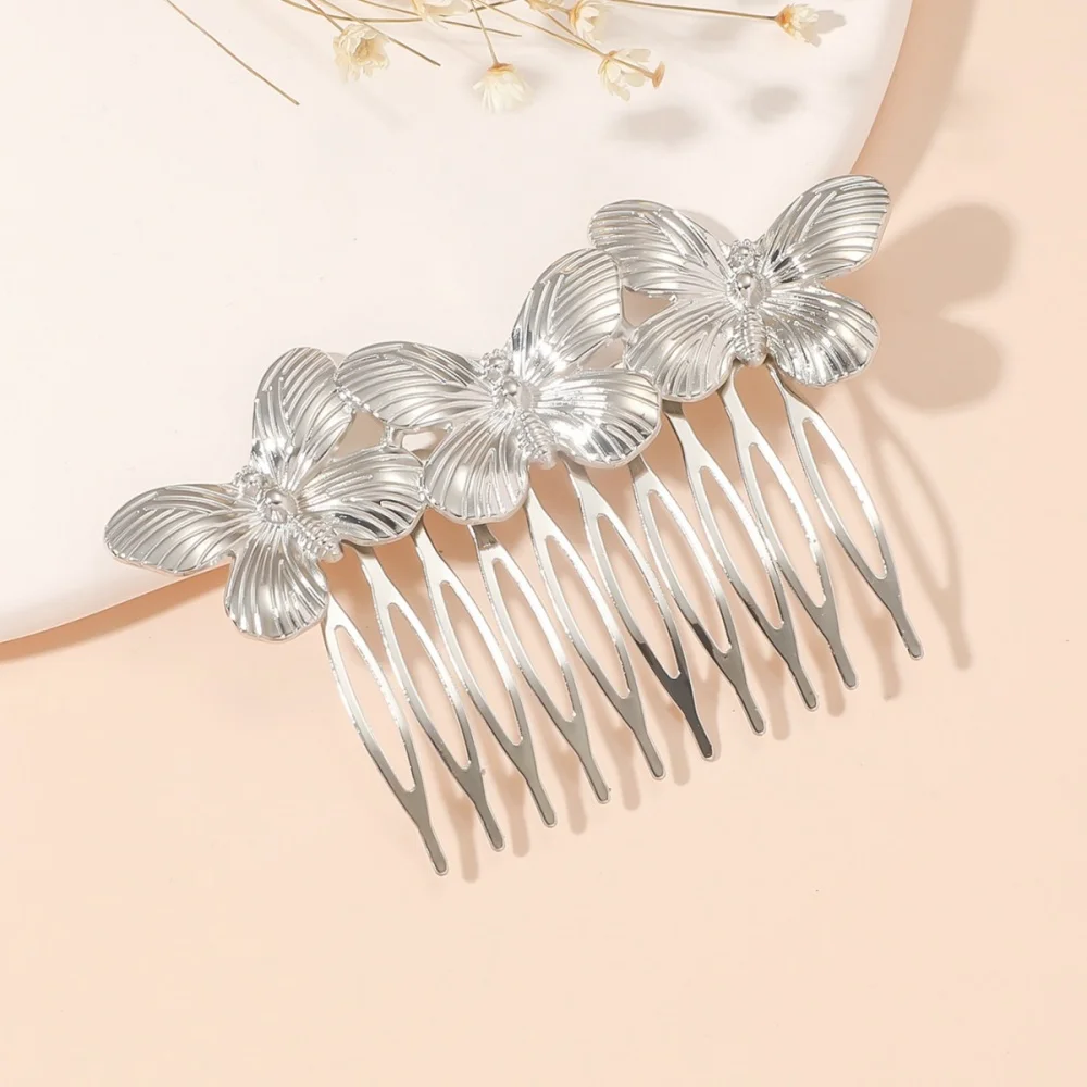 Elegant Metal Hair Combs For Women Girls Fashion Shiny Hair Clip Pins Hair Styling for Women Comb Pin Female Hair Accessories