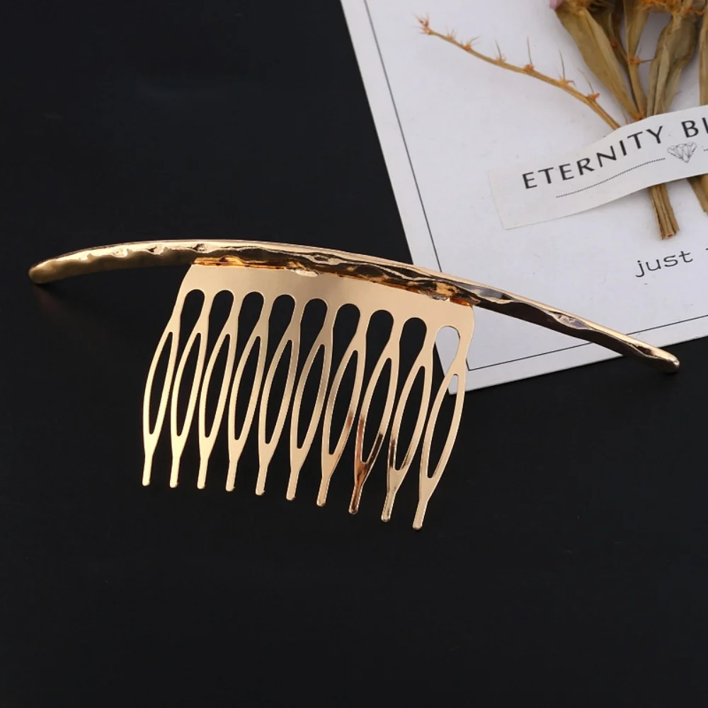 Elegant Metal Hair Combs For Women Girls Fashion Shiny Hair Clip Pins Hair Styling for Women Comb Pin Female Hair Accessories
