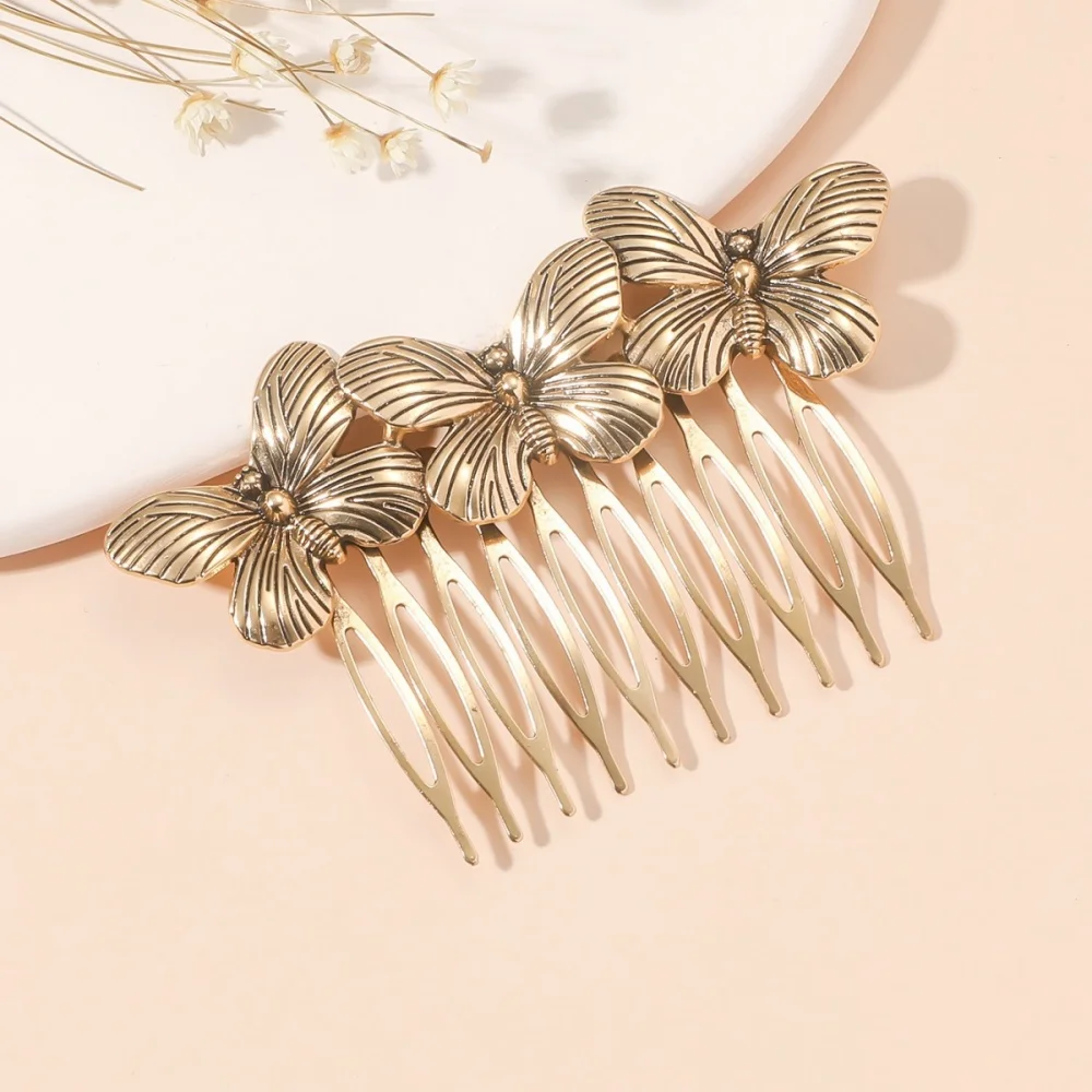 Elegant Metal Hair Combs For Women Girls Fashion Shiny Hair Clip Pins Hair Styling for Women Comb Pin Female Hair Accessories