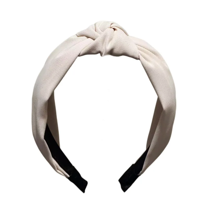 1PC Retro Leopard Wide Edge Fabric Hairband Summer New Cross Knot Temperament Simple Fashion Headband