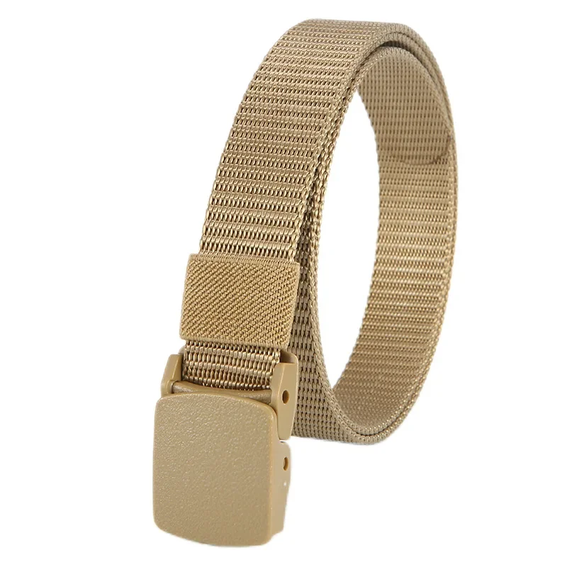 New Kids 2.5cm Width Belt Children Military Unisex Canvas Automatic Buckle Nylon Belt Outdoor Tactical Canvas 90cm